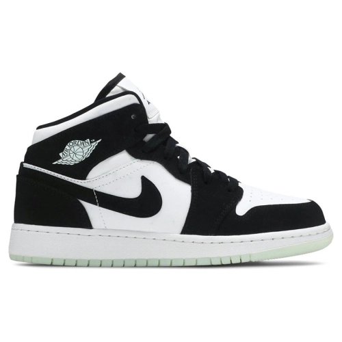 AIR JORDAN 1 MID SE GS GLOW IN THE DARK PANDA BQ6931 103,AIR JORDAN 1 MID,Air Jordan