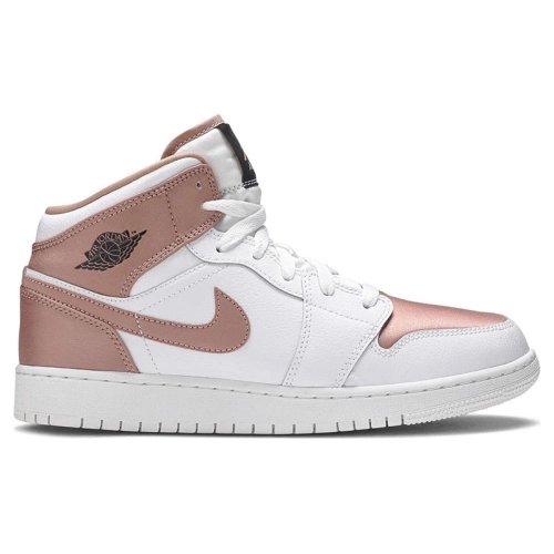 AIR JORDAN 1 MID GS WHITE ROSE GOLD 555112 190,AIR JORDAN 1 MID,Air Jordan