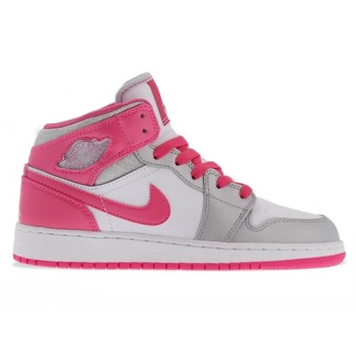 AIR JORDAN 1 MID GS PLATINUM PINK 555112 109,AIR JORDAN 1 MID,Air Jordan