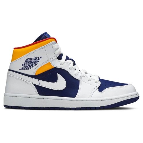 AIR JORDAN 1 MID WHITE DEEP ROYAL BLUE 554724 131,AIR JORDAN 1 MID,Air Jordan