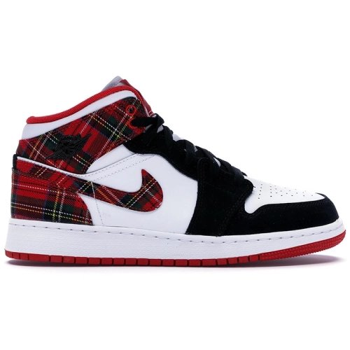 AIR JORDAN 1 RETRO MID GS BAD SANTA 554725 607,AIR JORDAN 1 MID,Air Jordan