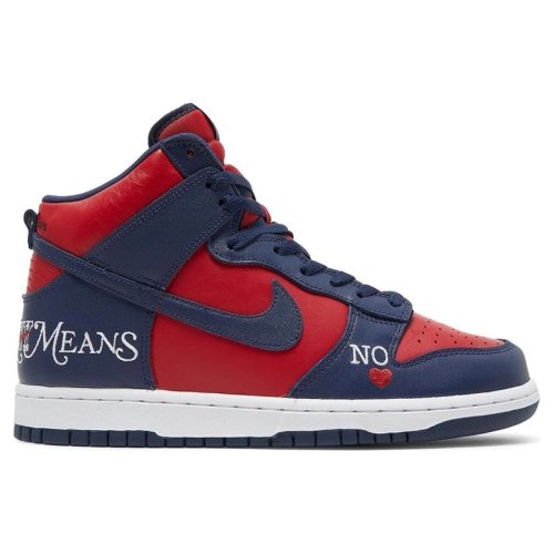 SUPREME X DUNK HIGH SB BY ANY MEANS RED NAVY,Dunk SB,NIKE SHOES Reps