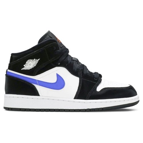 AIR JORDAN 1 MID GS BLACK RACER BLUE 554725 084,AIR JORDAN 1 MID,Air Jordan