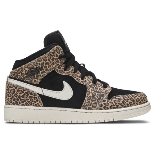 AIR JORDAN 1 MID SE GS LEOPARD BQ6931 021,AIR JORDAN 1 MID,Air Jordan