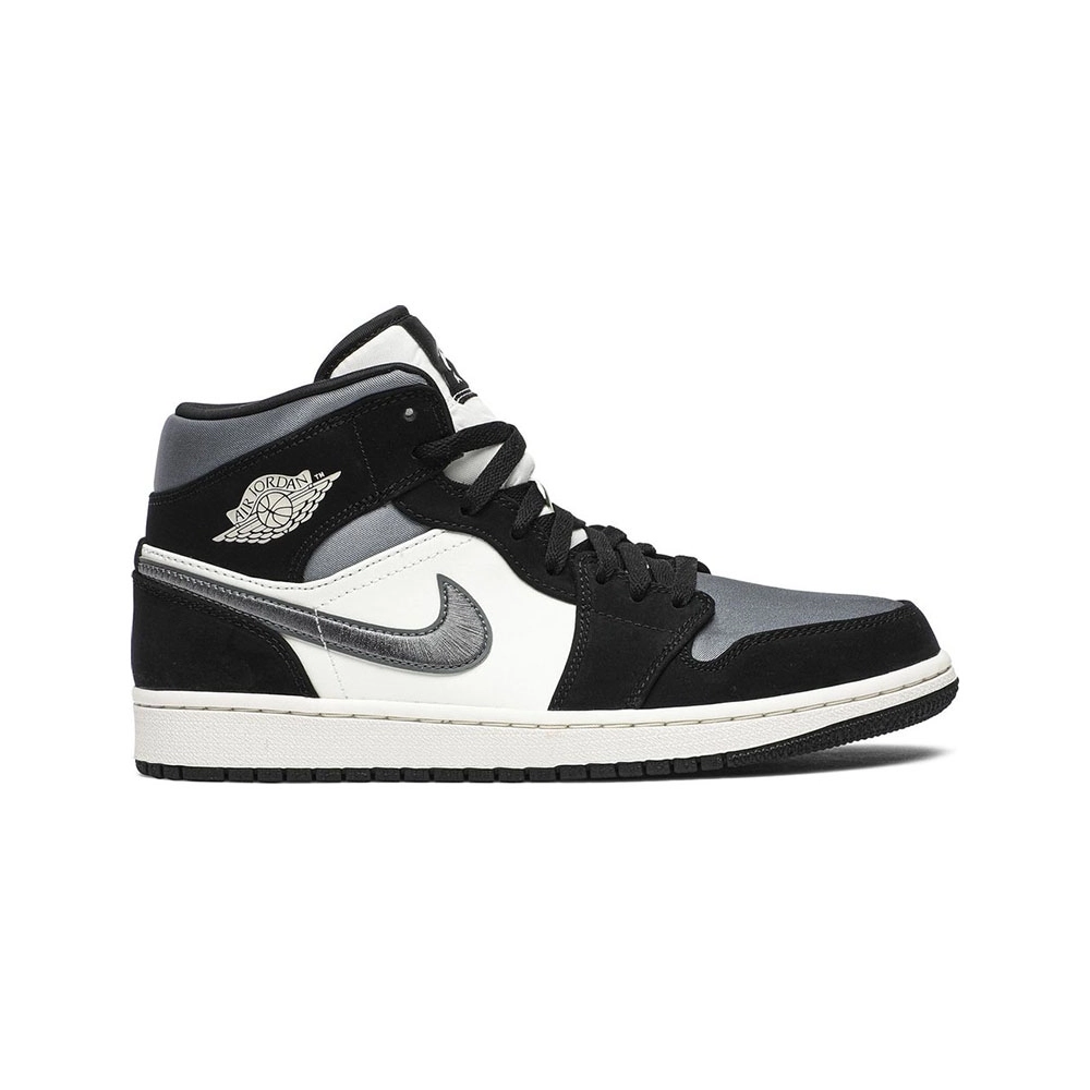 AIR JORDAN 1 MID SE SATIN SMOKE GREY 852542 011,AIR JORDAN 1 MID,Air Jordan