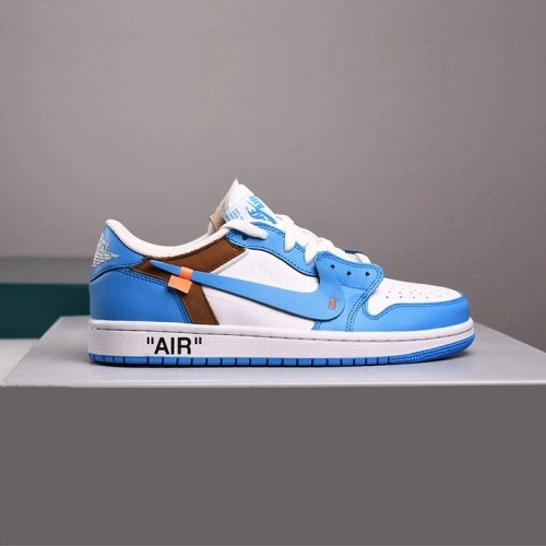 OFF WHITE X AIR JORDAN 1 LOW UNC CUSTOM,OFF-WHITE 1,OFF-WHITE,NIKE SHOES Reps