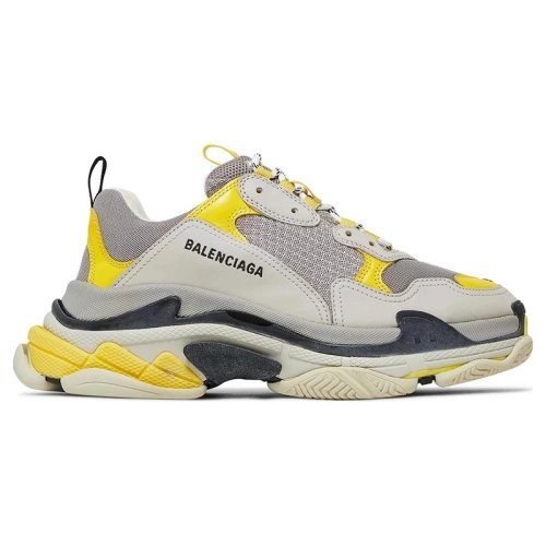 BALENCIAGA TRIPLE S GREY YELLOW,BALENCIAGA TRIPLE S,BALENCIAGA