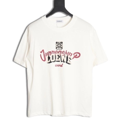 Loewe Overlapping Lettering Short Sleeve T-Shirt,All order with free shipping Loewe