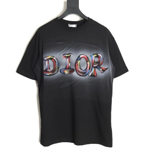 Dior new hand-painted letter short-sleeved T-shirt TSK2,All order with free shipping Dior