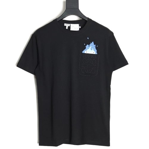 Loewe Totoro Limited Edition Pocket Embroidered Short Sleeve T-Shirt_TSK1,All order with free shipping Loewe