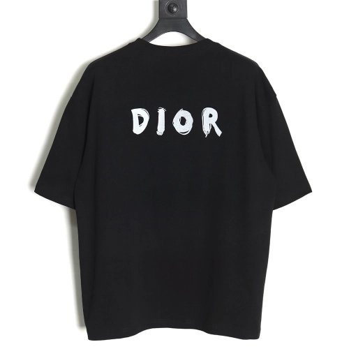 Dior Dragon Print Lettering Short Sleeve T-Shirt TSK1,All order with free shipping Dior