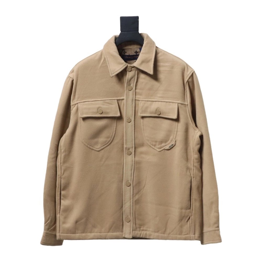 Louis Vuitton Doublefaced cashmere khaki jacket,Louis Vuitton Jacket,Jacket,APPAREL