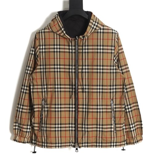 Burberry classic small plaid reversible jacket,Burberry Jacket,Jacket,APPAREL