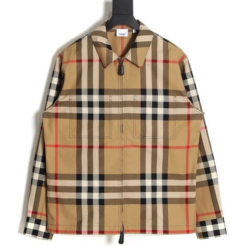 Burberry BBR 23SS Plaid Lapel Shirt Jacket,Burberry Jacket,Jacket,APPAREL