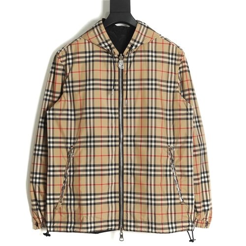 Burberry 2021 Classic Small Plaid Doublesided Jacket,Burberry Jacket,Jacket,APPAREL