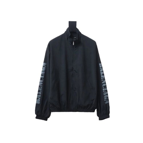 Balenciaga Blurred Lettering Print Track Jacket,Balenciaga Jacket,Jacket,APPAREL