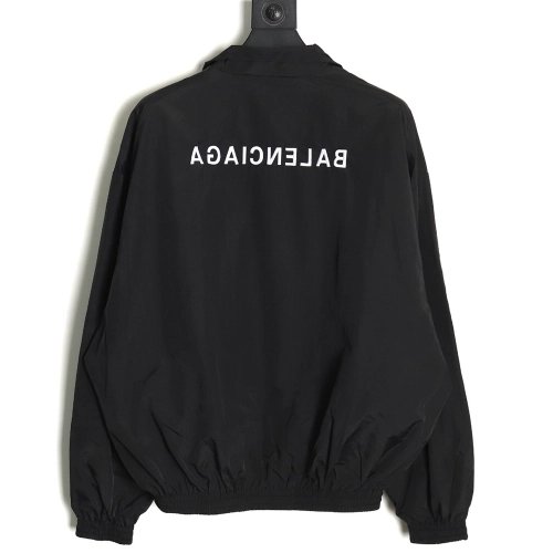 Balenciaga mirrored lettering embroidered windbreaker jacket TSK1,Balenciaga Jacket,Jacket,APPAREL