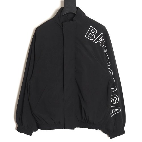 Balenciaga Blank Letter Embroidered Sports Suit Jacket,Balenciaga Jacket,Jacket,APPAREL