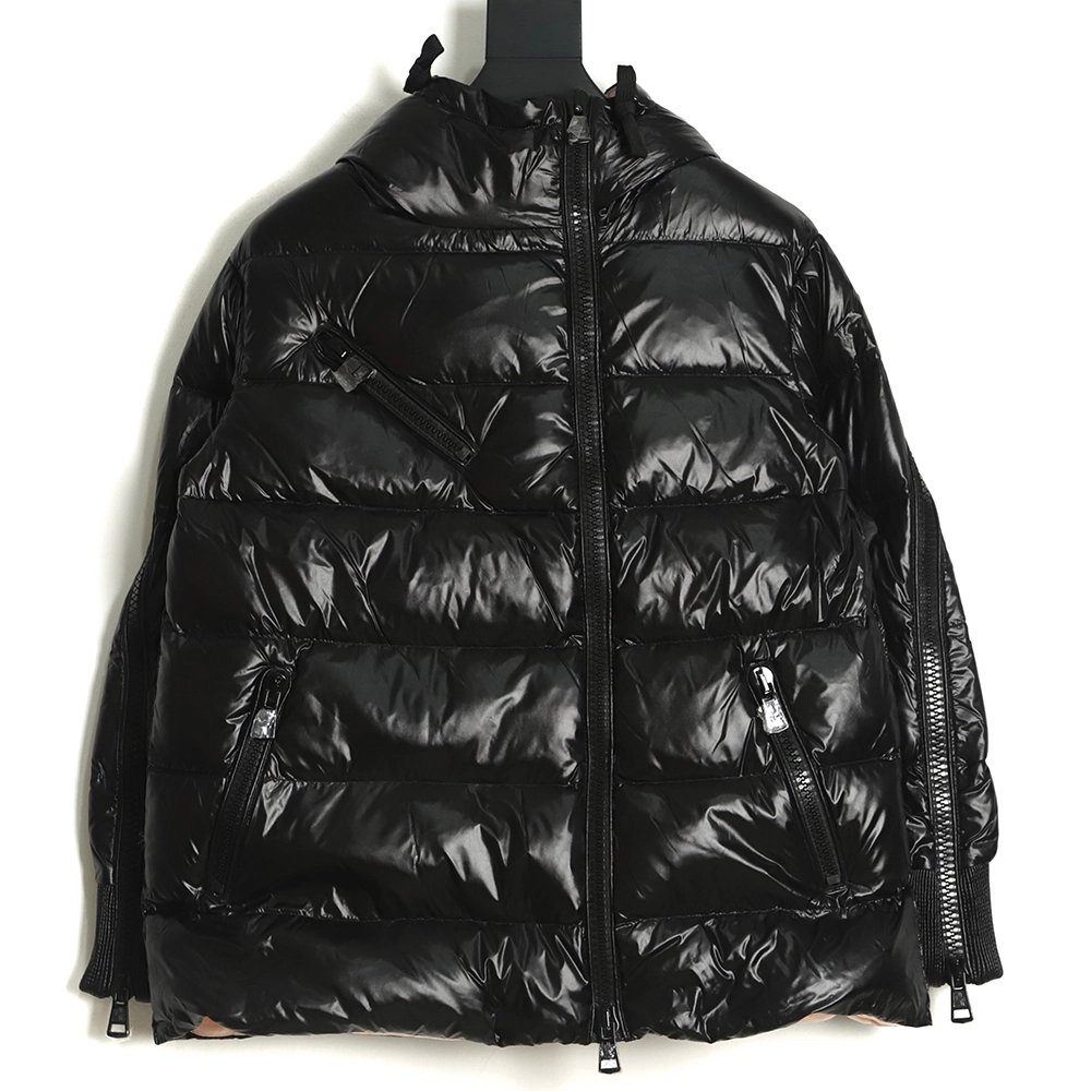 Moncler liriope series hooded diagonal zipper down jacket TSK1,Moncler Jacket,Jacket,APPAREL