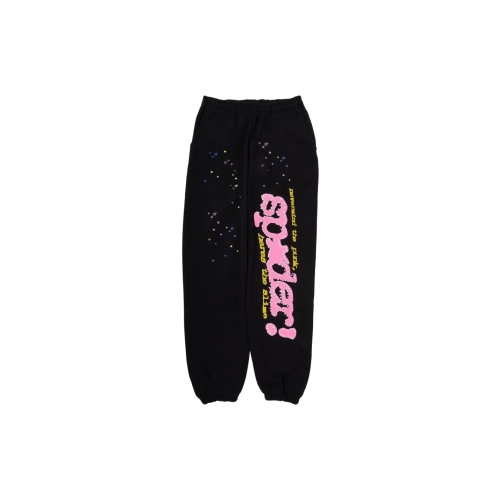 Sp5der Black P*NK (Punk) V2 Sweatpants,Sp5der Sweatpants,CASUAL PANTS,Clothing