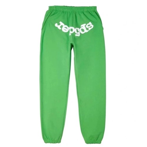 Green Sp5der Sweatpant,Sp5der Sweatpants,CASUAL PANTS,Clothing