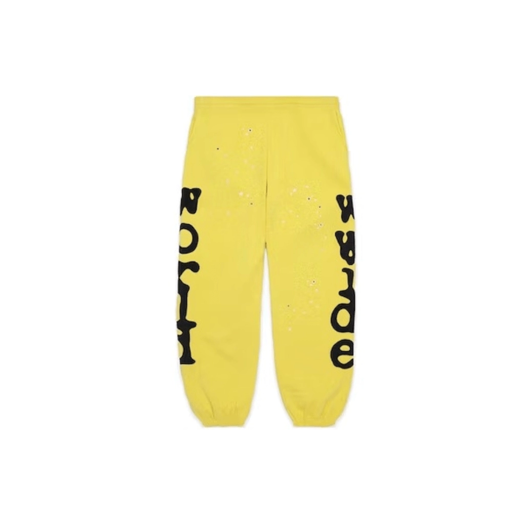 Sp5der Beluga Sweatpants Yellow,Sp5der Sweatpants,CASUAL PANTS,Clothing