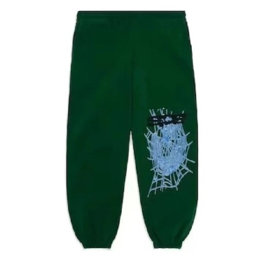 Sp5der Web Sweatpants Hunter Green,Sp5der Sweatpants,CASUAL PANTS,Clothing