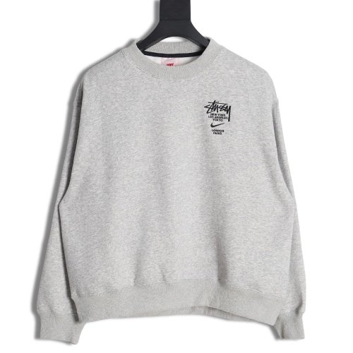 Nike Stussy embroidered logo fleece sweatshirt,Cheap Replica Reps Nike