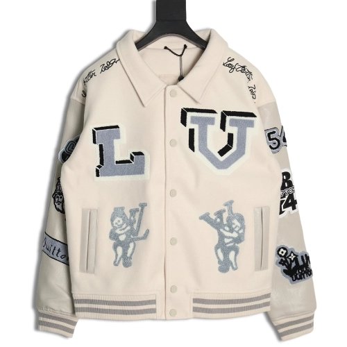 Louis vuitton baseball jacket with lettering logo,Cheap Replica Reps Louis Vuitton