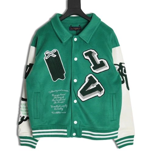 Louis vuitton The Wizard of Oz wool and leather baseball jacket,Cheap Replica Reps Louis Vuitton