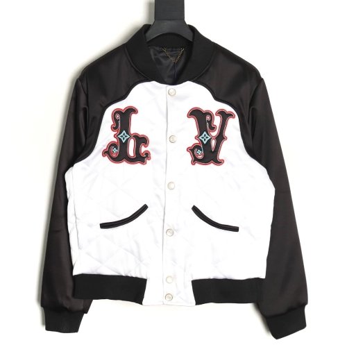 Louis Vuitton diamond check baseball jacket,Cheap Replica Reps Louis Vuitton