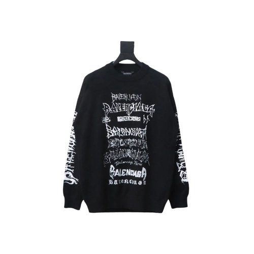 Balenciaga flame logo print sweater,Cheap Replica Reps Balenciaga