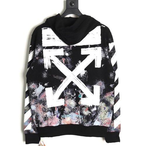 offwhite starry sky fireworks splash ink zipper sweatshirt,Cheap Replica Reps Off White