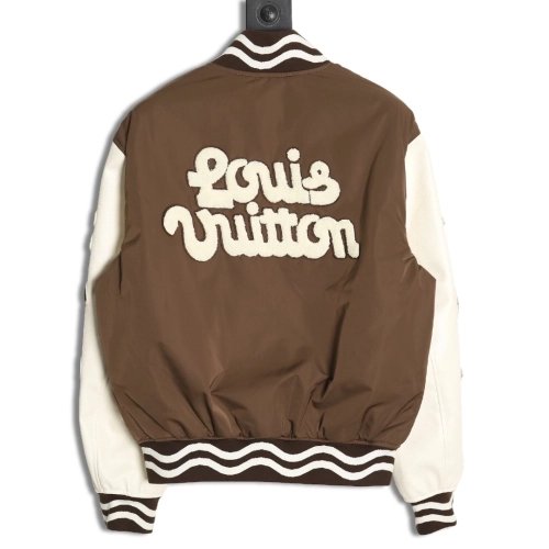 Louis Vuitton floral patch baseball jacket,Cheap Replica Reps Louis Vuitton