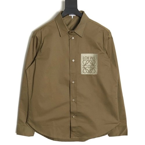 Loewe tricolor embroidered longsleeved shirt TSK1,Cheap Replica Reps Loewe