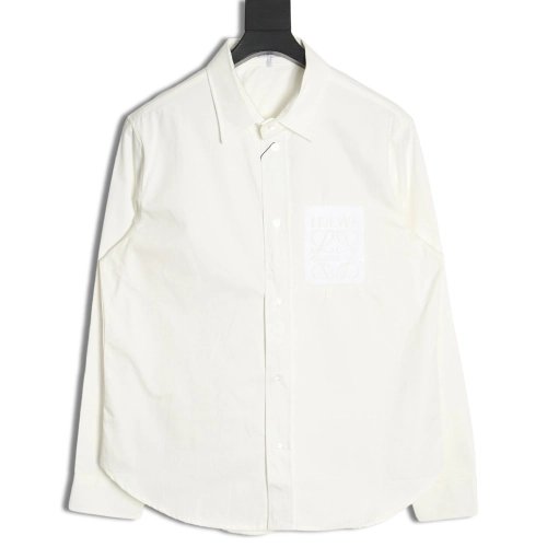 Loewe tricolor embroidered longsleeved shirt,Cheap Replica Reps Loewe