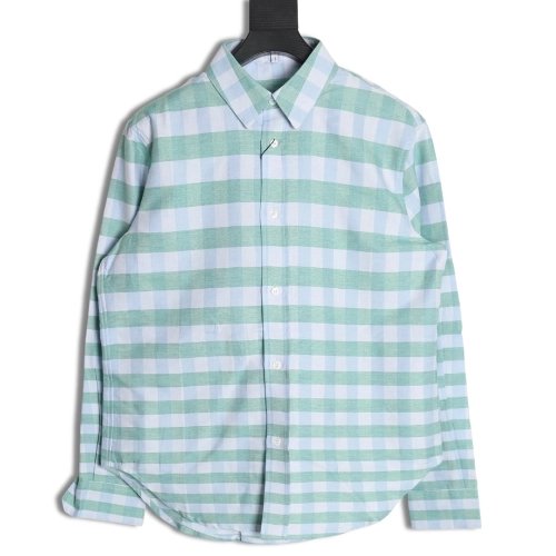 Loewe Mint Mambo Check Shirt,Loewe Shirt,Shirt,APPAREL