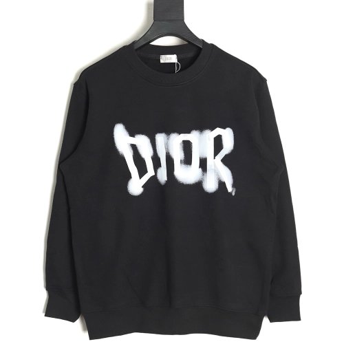 Dior graffiti lettering crew neck sweatshirt,Dior Sweatshirt,Low Price High quality,legit seller