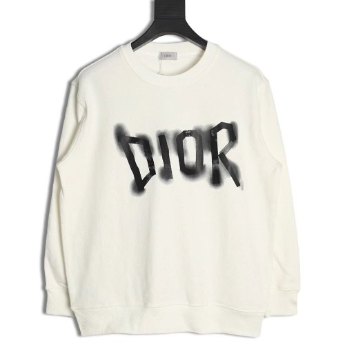 Dior graffiti lettering crew neck sweatshirt,Dior Sweatshirt,Low Price High quality,legit seller