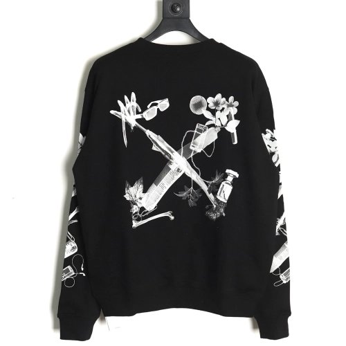 Off white inksplashed arrow twill oil painting graffiti sweatshirt,Off White Sweatshirt,Low Price High quality,legit seller