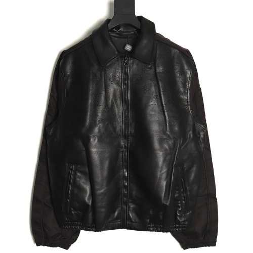 Louis Vuitton laser hollowed out stitching leather jacket,Louis Vuitton Jacket,Jacket,APPAREL