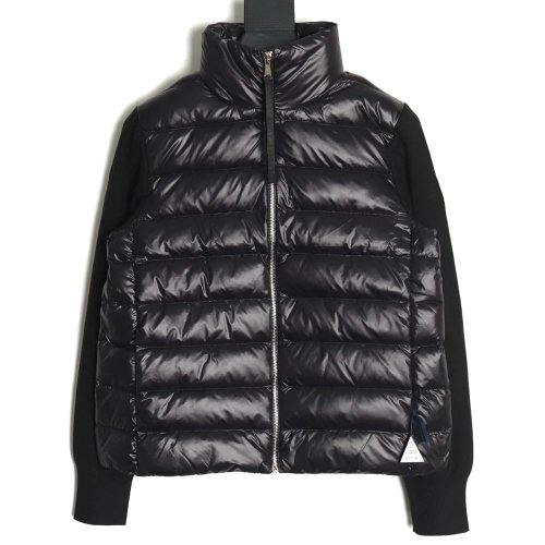 Moncler knitted stitching stand collar thin down jacket,buy cheap,low price and discount Moncler