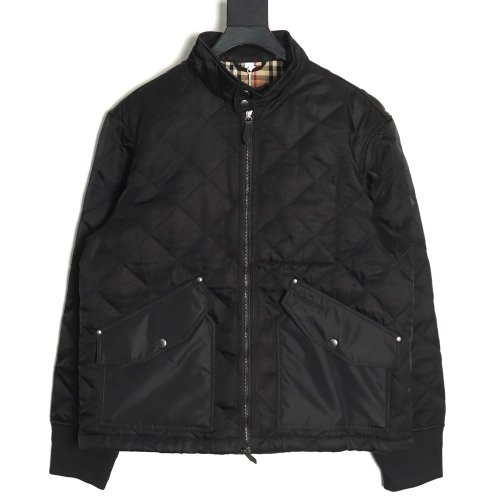 Burberry diamond quilted stand collar padded jacket,Burberry