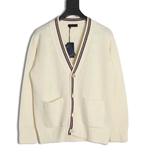 Prada wool striped knitted cardigan,Prada