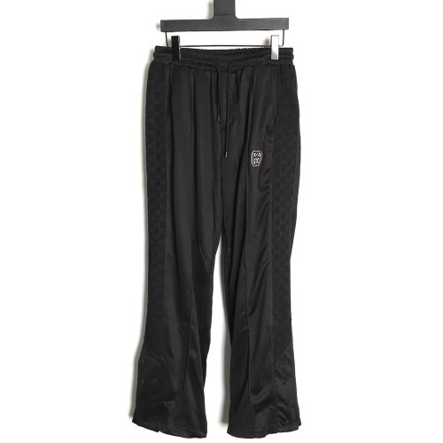 Gucci hollow double G embroidered half-zip trousers,Gucci