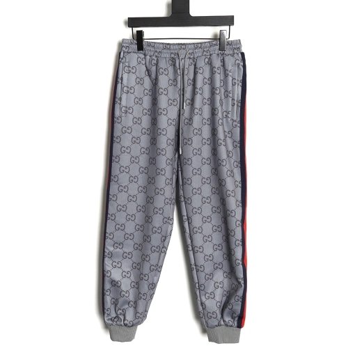 Gucci Trousers,CASUAL PANTS,Clothing,Buy Cheap Discount Gucci all over print double G jacquard ribbon trousers