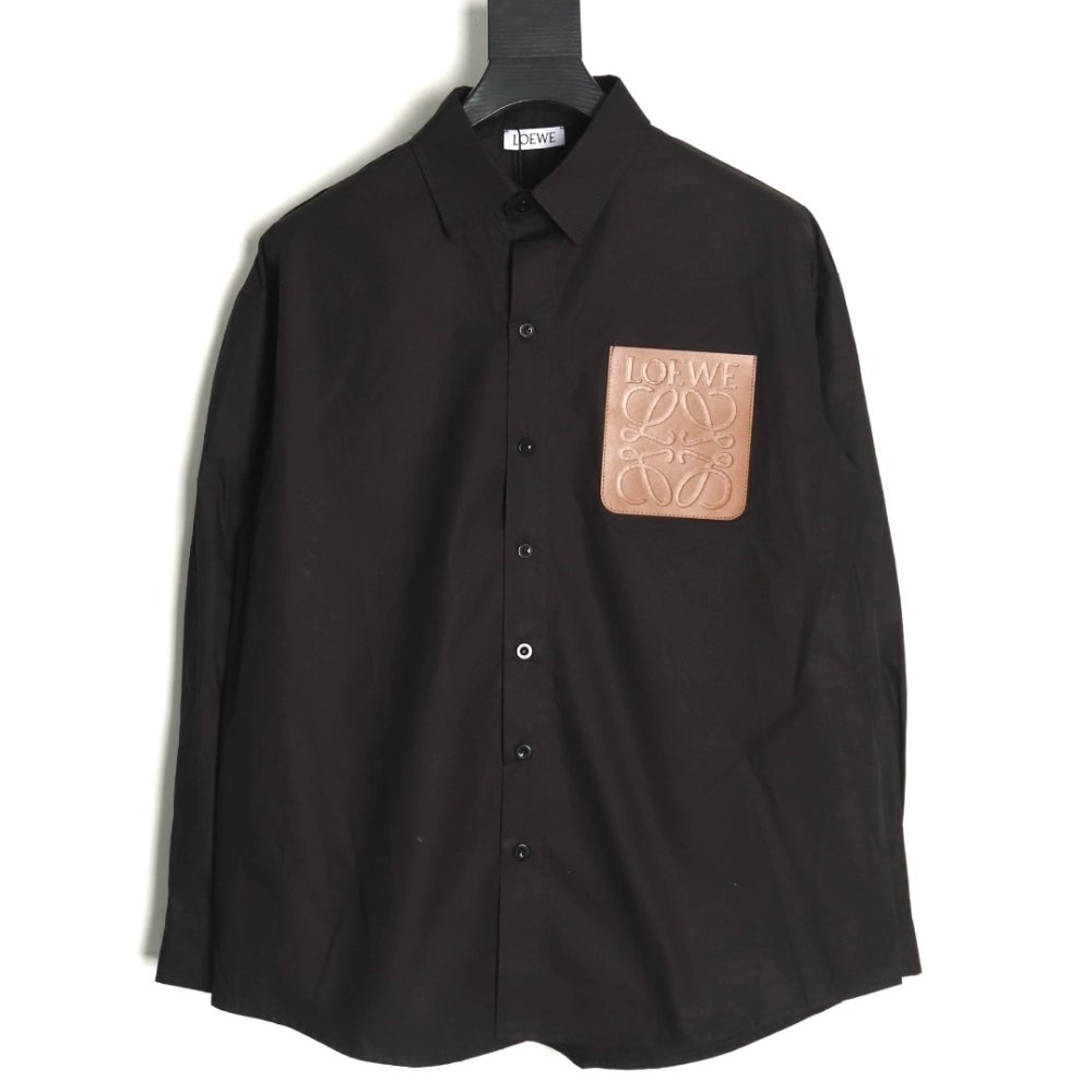 Loewe Shirt,Shirt,Clothing,Buy Cheap Discount Loewe leather logo pocket shirt