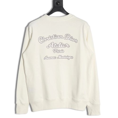 Dior classic front and back slogan embroidery sweatshirt,Dior Sweatshirt,Sweatshirt,APPAREL Clothing