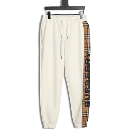 Burberry side logo check trousers,Burberry Trousers,CASUAL PANTS,APPAREL Clothing