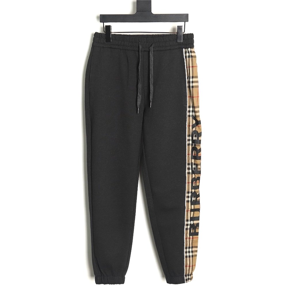 Burberry side logo check trousers,Burberry Trousers,CASUAL PANTS,APPAREL Clothing